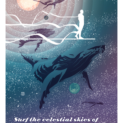 Surf the skies of zenn-la (11x17 print)