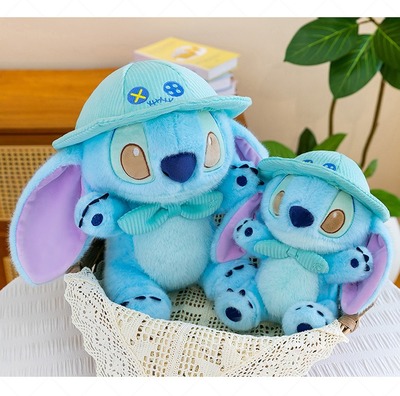 Stitch plush toy with summertime collection hat 