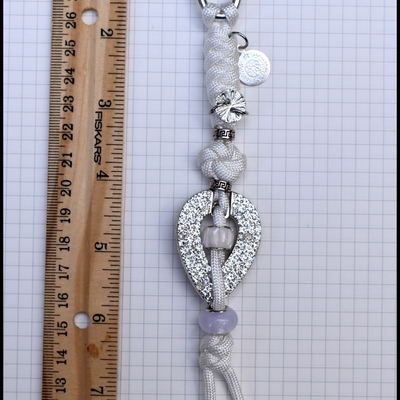Silver bag charm