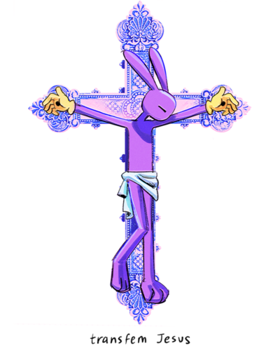 tranfem jesus (jax) print