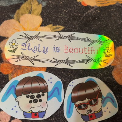 Oliver tree ugly is beautiful stickers
