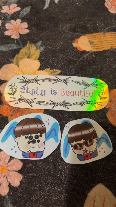 Oliver tree Ugly is beautiful stickers