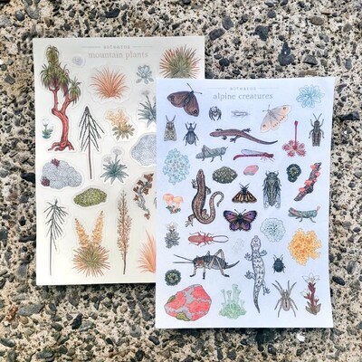 Alpine creatures & plants sticker sheets - Thumbnail 2