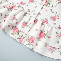 Printed Short Skirt Ruffled Dress - Thumbnail 8
