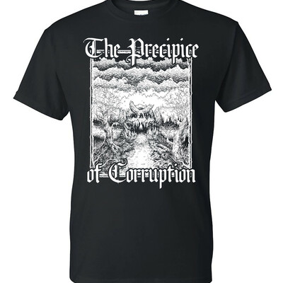 The precipice of corruption t-shirt