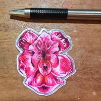 Carnivorous Orchids Glitter Stickers - Thumbnail 3