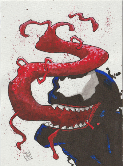 Venom 5x7 Marker Sketch