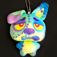 Zombie Puppy Plush Keychain - Thumbnail 2
