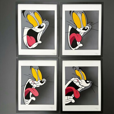 Tetraptych painting by david gomez "tom's scream" 
