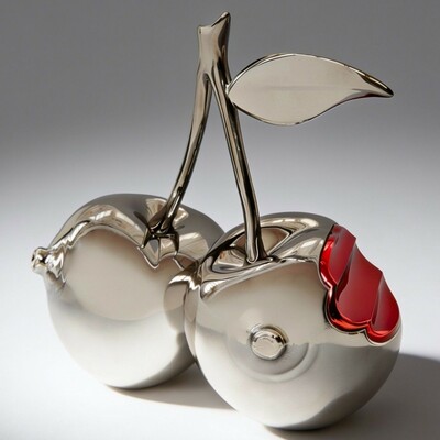 Art toy by popandtoys "cherie cherry - chrome ed."