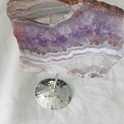 Natural rare crazy lace amethyst  agate slab