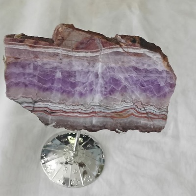 Natural rare crazy lace amethyst  agate slab