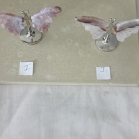 Natural  Hand Carved Amethyst Butterfly Wings Agate - Thumbnail 3