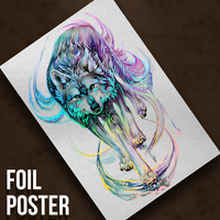 Aurora Wolf - Premium Metallic Poster - Thumbnail 1