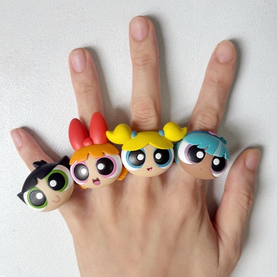 Powerpuff girls bubbles takara tomy arts gachapon character ring