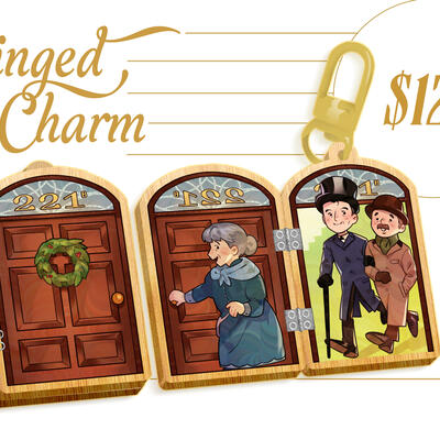 Very sincerely yours - hinged charm
