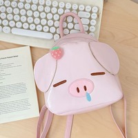 Strawberry Pink Pig Backpack - Thumbnail 5