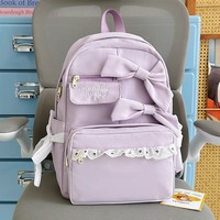 Pastel kawaii bows school backpack - Thumbnail 5