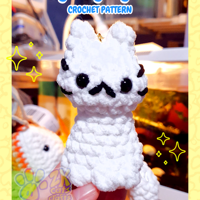 Sitty kitty crochet pattern - white