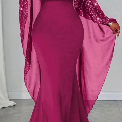 Sheath hot pink long mother of bridal dress formal evening dress