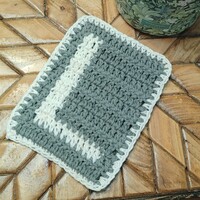 Personalized Crochet Initial Coaster – Custom Letter Gift - Thumbnail 1