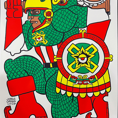 Cap mex 16 x 20 screen printed poster