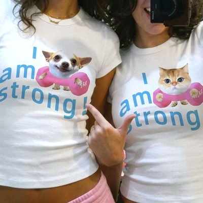 I am strong puppy/kitten tee