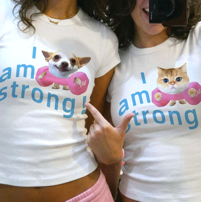 I AM STRONG PUPPY/KITTEN TEE