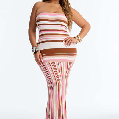 Striped maxi dress
