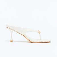 White Thong Heels - Thumbnail 1