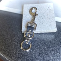 Double-Ring dome studs Studded Keyring Fob - Thumbnail 2