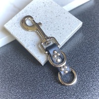 Double-Ring dome studs Studded Keyring Fob - Thumbnail 4