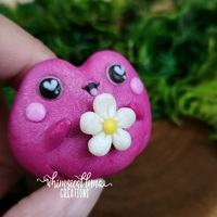 Pink Frog w/White Flower - Thumbnail 5