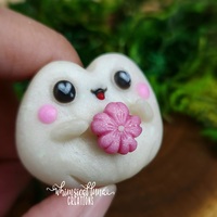 Pearl Frog w/Pink Cherry Blossom - Thumbnail 5