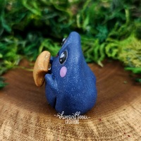Glittery Blue Frog w/Gold Star - Thumbnail 1