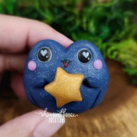 Glittery Blue Frog w/Gold Star - Thumbnail 4