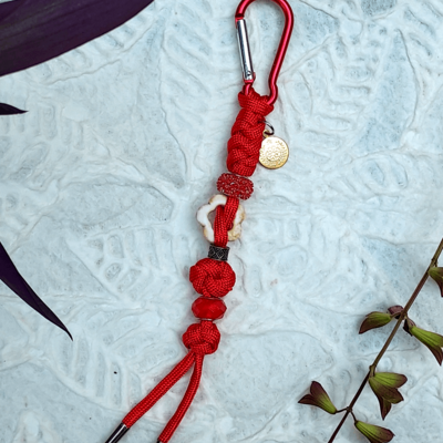 Red twin bag charm