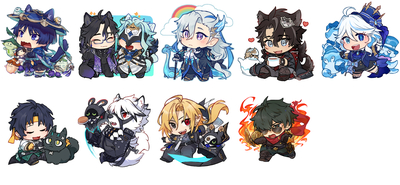 Hoyoverse acrylic keychains