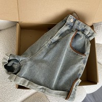Vintage high-waisted denim shorts - Thumbnail 2