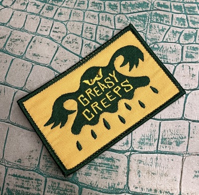 GREASY CREEPS iron on embroidered patch 