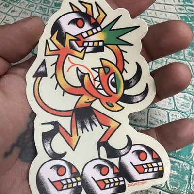 Devil’s dance sticker