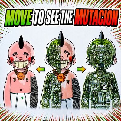 Lenticular print by judas arrieta — "teen z robot" | changes as you move