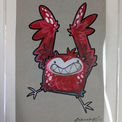Original puffling red flippy flap
