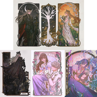 Lads a4 prints - art nouveau - Thumbnail 1
