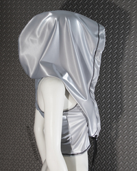 "Electrosimulation" Hooded Top - Silver - Thumbnail 1