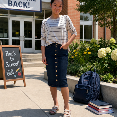 Childrens briar denim skirt
