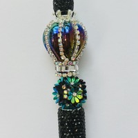 Coloful Black Balloon Rhinestone Beaded Pen - Thumbnail 1
