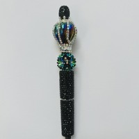 Coloful Black Balloon Rhinestone Beaded Pen - Thumbnail 2