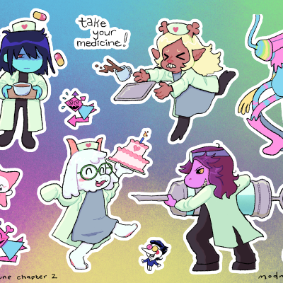Deltarune chapter 2 sticker sheet