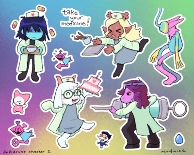 Deltarune chapter 2 sticker sheet
